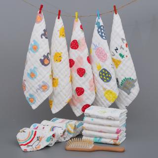 READY STOCK Tuala sapu tangan Baby handkerchief 6 layers high density cotton gauze towel saliva towel handkerchief