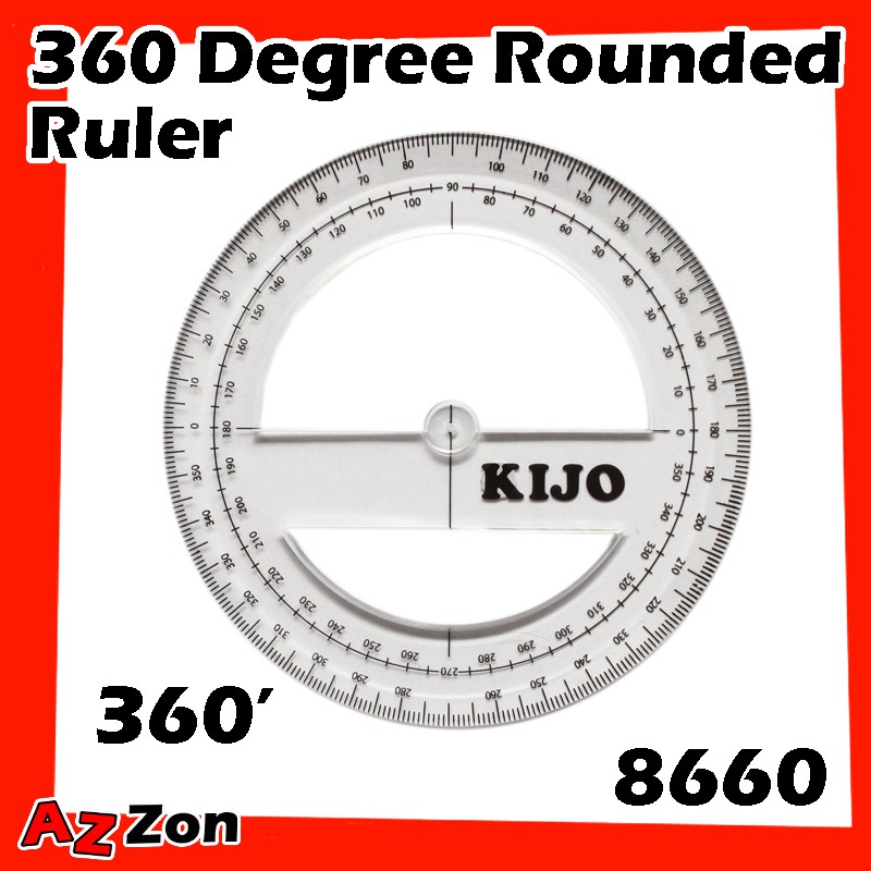 360 Degree Rounded Ruler 360 Protractor Ruler Pembaris Bulat