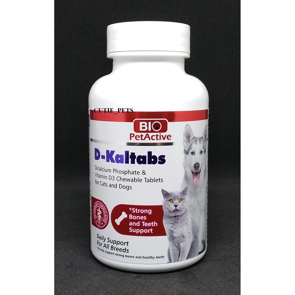 Bio Petactive D-Kaltabs Calcium Tablet for Cats and Dogs / Kalsium 