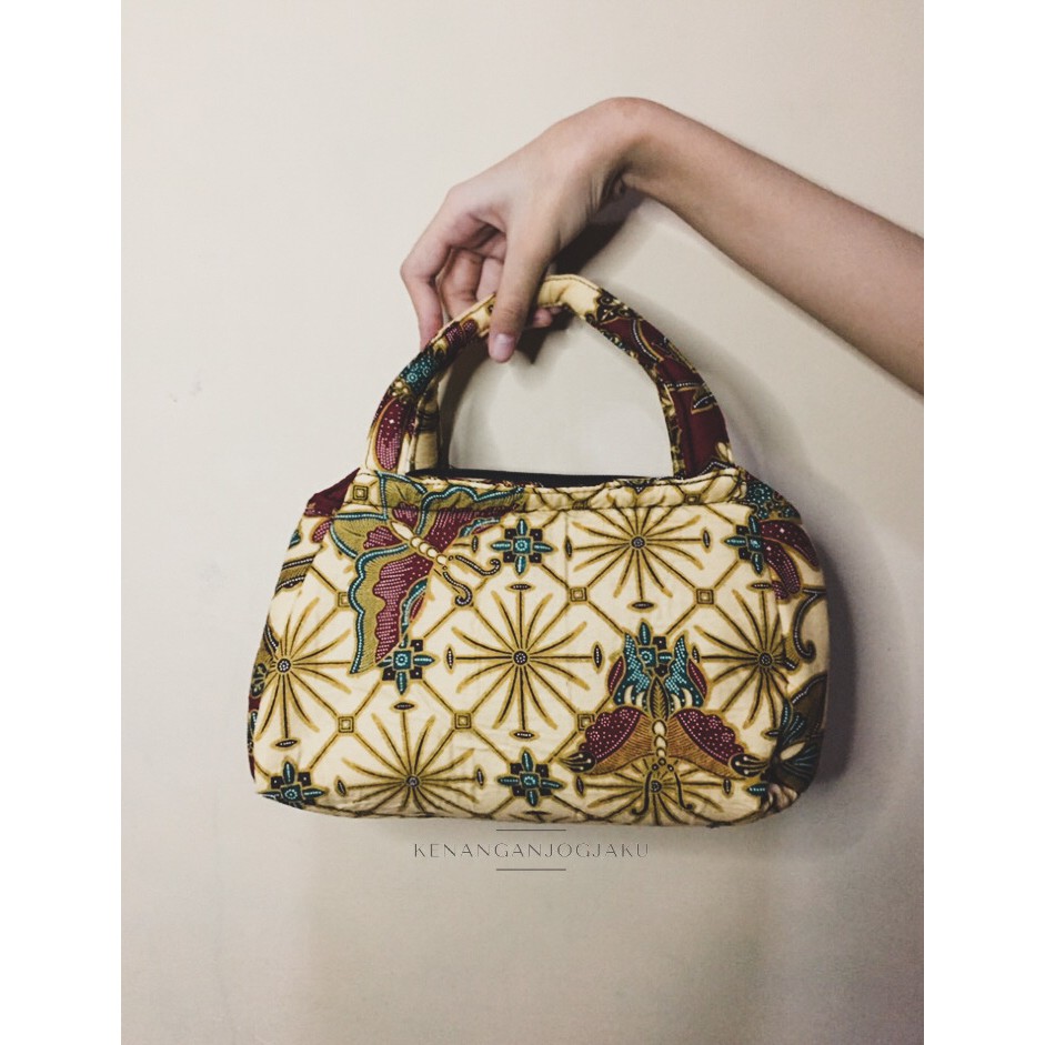 Authentic BAG (M) | Small Tote Batik Bag By - By Jogja Crafts Handle Bag Souvenir Wholesale Custom