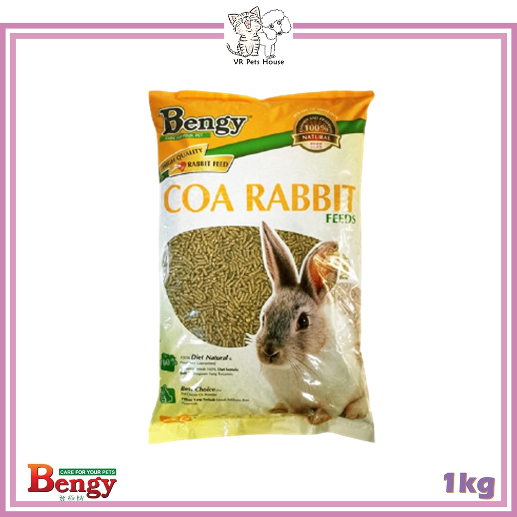 Bengy Coa High Quality Rabbit Feed Food Makanan Arnab Pellet 1kg