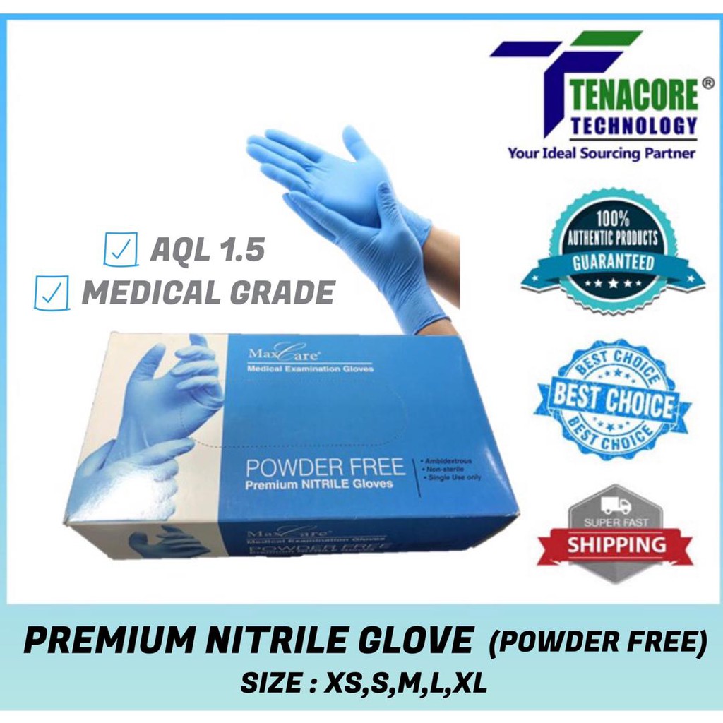 nitrile medical examination gloves