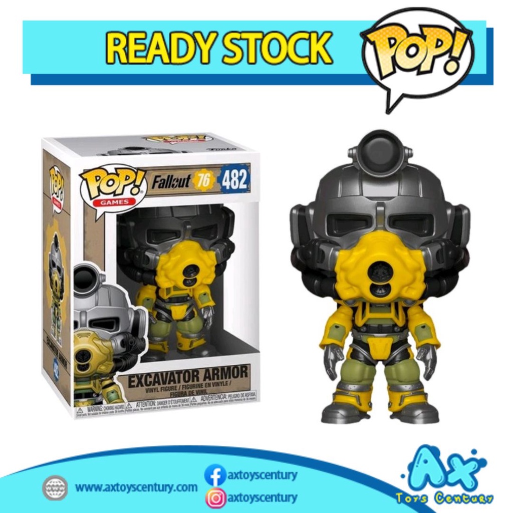 Funko Pop! Games: Fallout 76 - Excavator Armor #482 100% Genuine