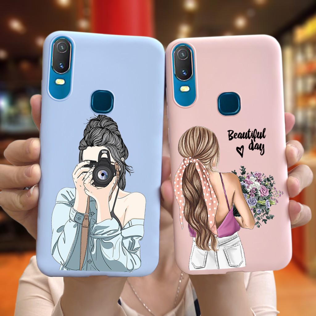 VIVO Y11 2019 Fashion Beautiful Girls Design Candy Silicone Case Vivo
