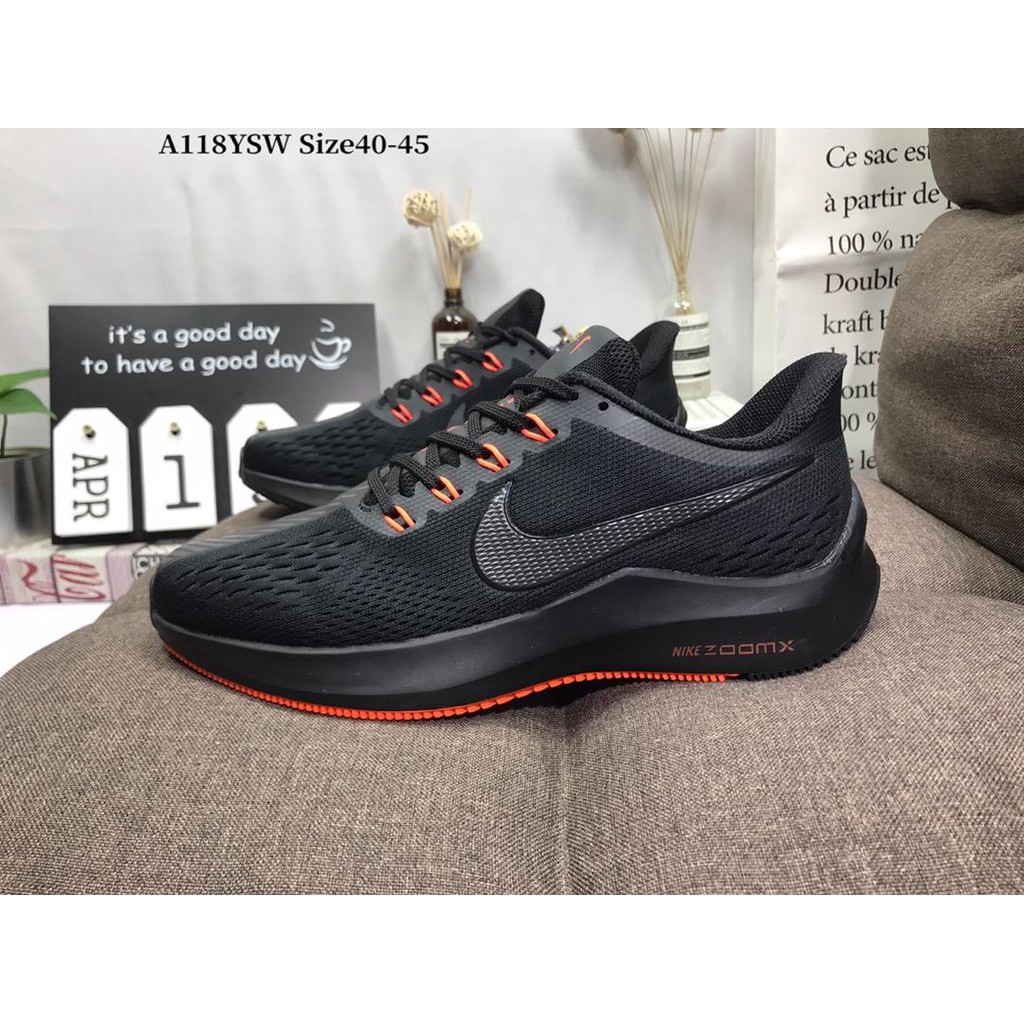 nike zoom black and orange