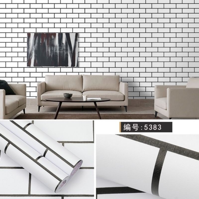 READY STOCK) 2D Wallpaper batu DIY sticker 45cm x 10meter Self adhesive  water proof wallpaper bilik rumah cantik ikea | Shopee Malaysia