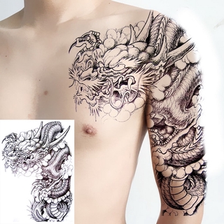 Waterproof Large Temporary Tattoos Stickers Fake Paste Leg Full Arm Tattoo Sticker Shopee Malaysia