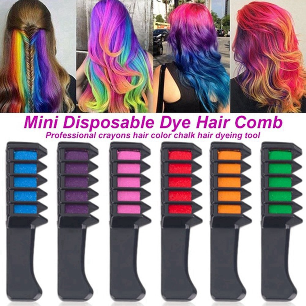 Disposable Hair Dye Comb 4 Grid Dyed Hair Stick 10 Color Optional