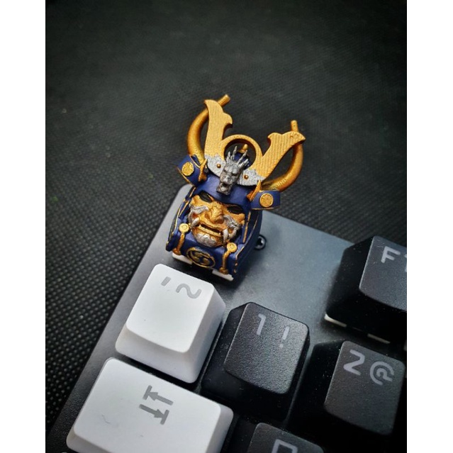 Artisan Custom Keycaps Keyboard Samurai Golden Blue Japan Japanese ...