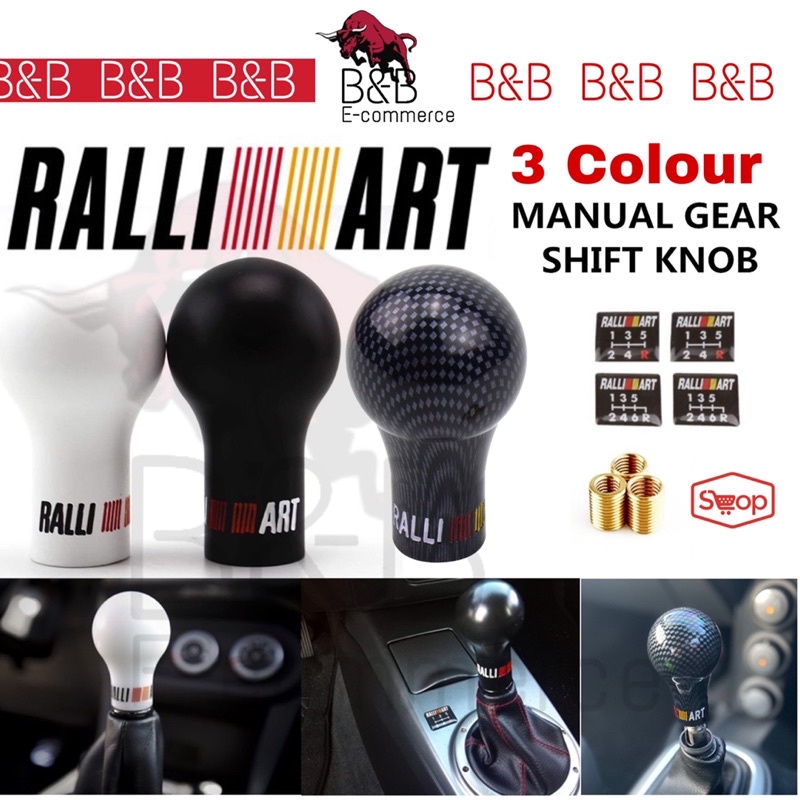 RALLIART 5/6 SPEED AUTO GEAR SHIFT KNOB CAR MANUAL TRANSMISSION (MT