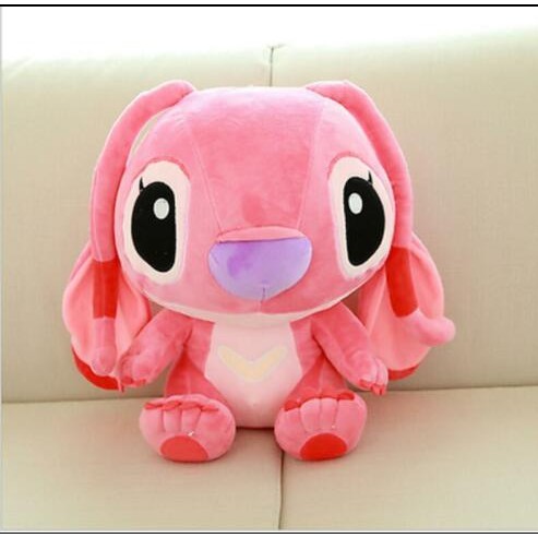 pink stitch stuffed animal