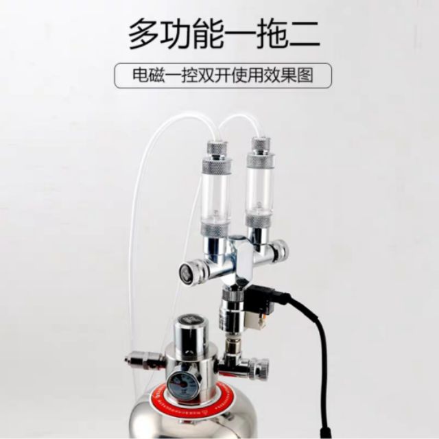 Co2 Regulator With Solenoid Double Trim Valve Bubble Counter Shopee Malaysia