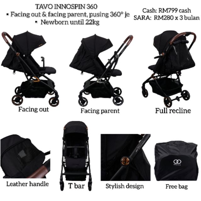 tavo innospin 360 stroller weight