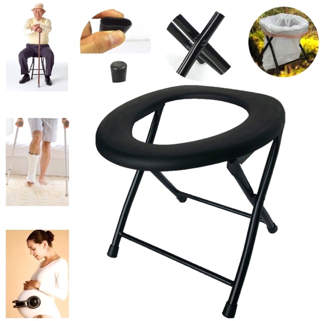 Potty Chair Foldable Toilet Commode Chair/tandas kerusi duduk (TEBAL