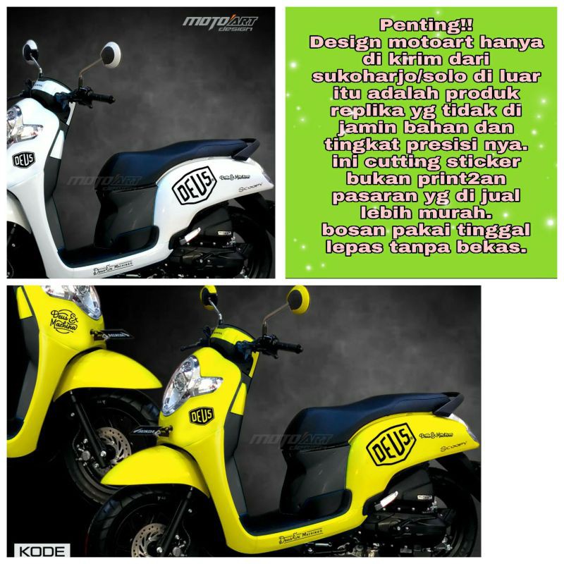 Cutting Sticker For Honda Scoopy Deus Shopee Malaysia