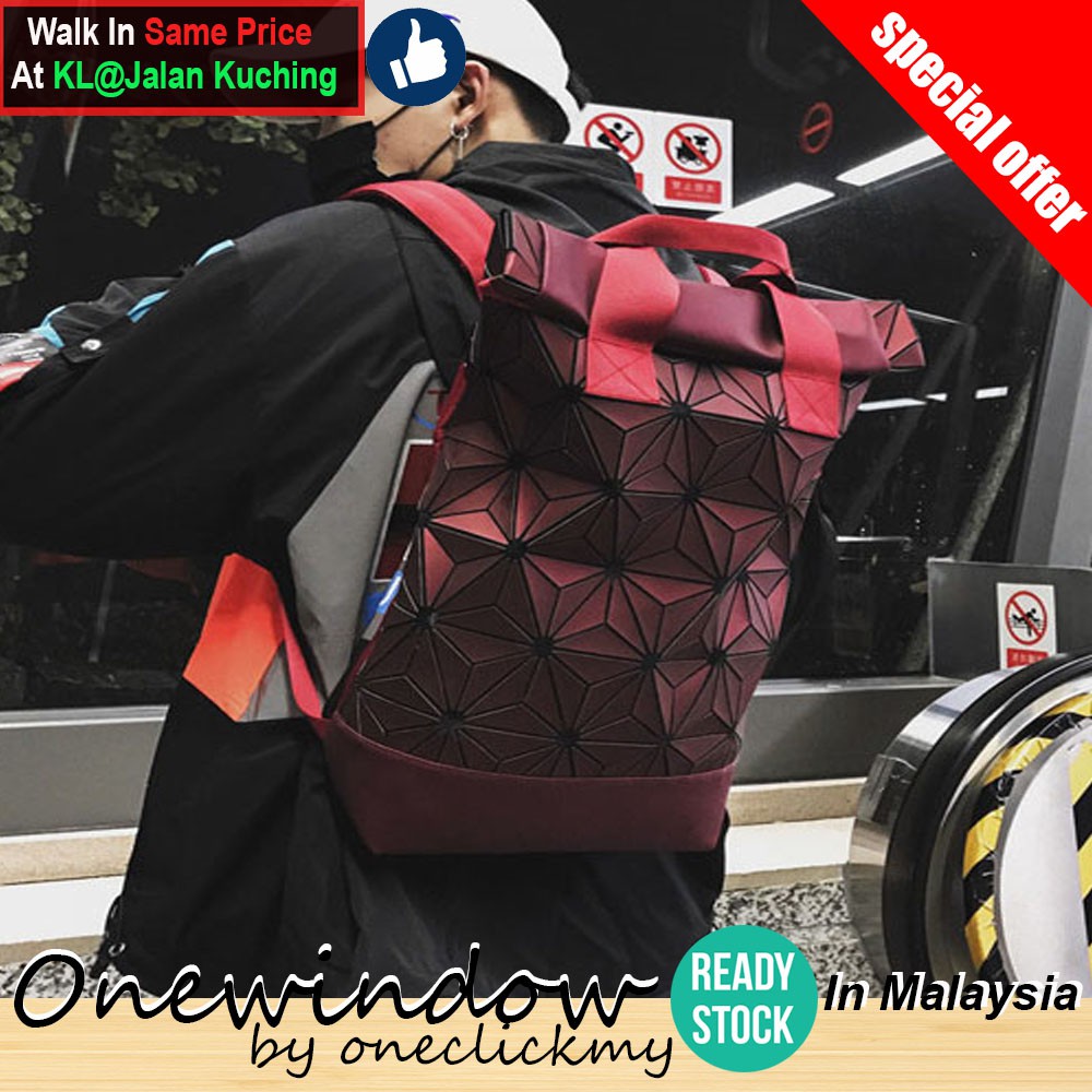 [ READY STOCK ] In Malaysia 3D Mesh Roll Top Backpack Sport bag For Man Women