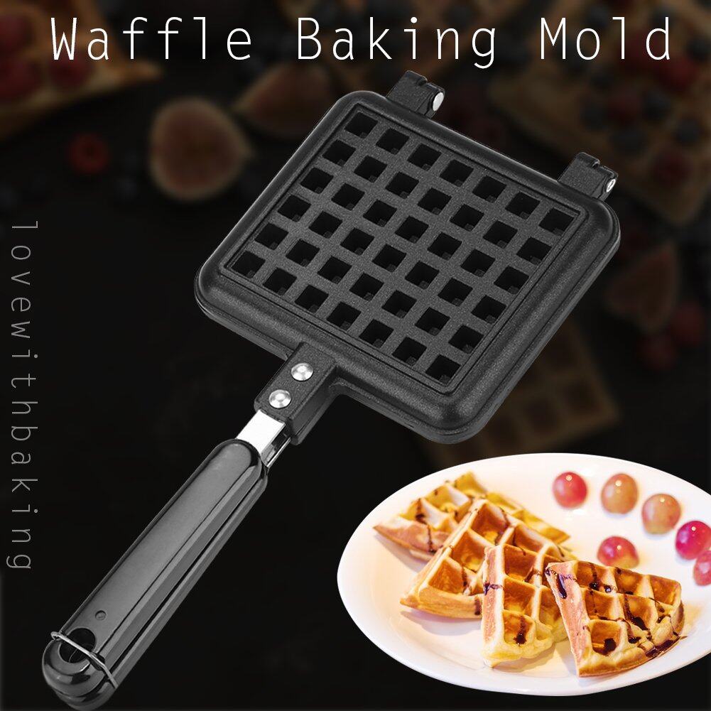 Square Shape Waffle Pan Maker Baking Pan Dessert Making Waffle Gas Stove Pan Non-Stick Waffle Maker Egg Waffle Mold