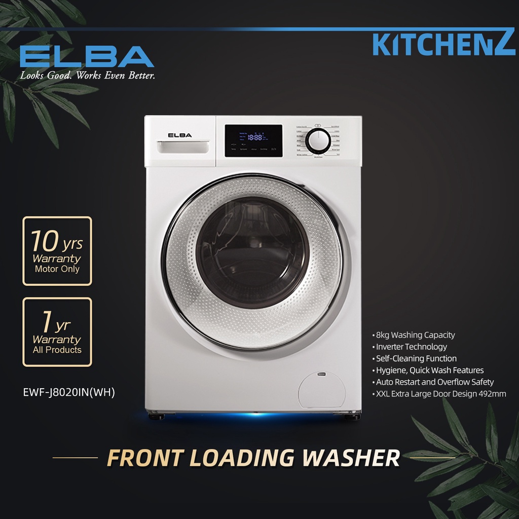 Elba 810KG Front Load Washing Machine With Inverter Technology EWF