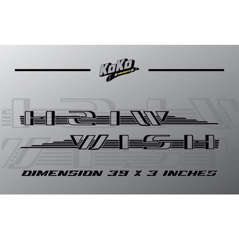 TOYOTA WISH BODY STICKERS / TOYOTA WISH LINING STICKER / LINING CAR