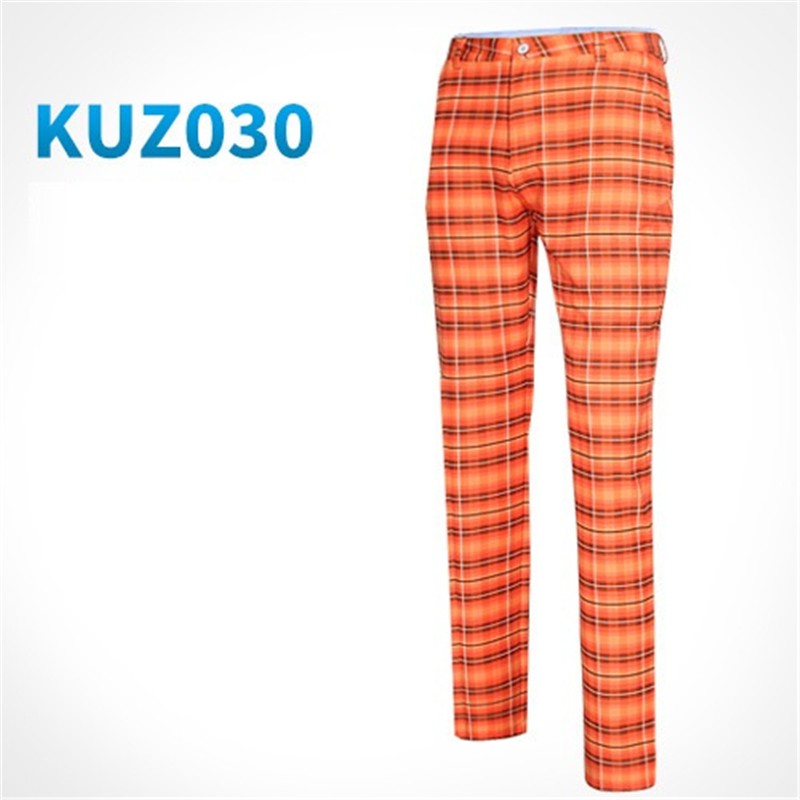 mens red plaid golf pants