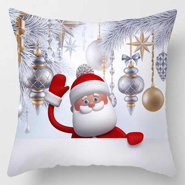 Christmas Snowman Series Leather Pillow Cases Home Sofa Pillow