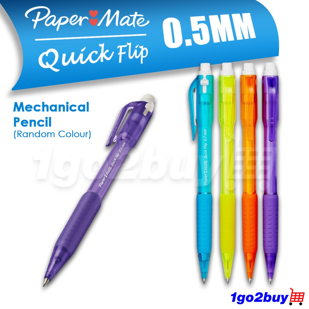 Papermate Mechanical Pencil Auto Pencil Quick Flip 0.5mm Shopee Malaysia