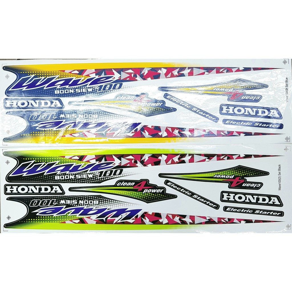 Honda Wave 100 Body Sticker Stripe Shopee Malaysia