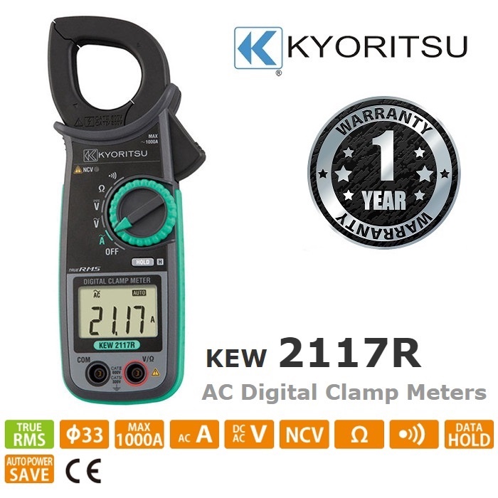 KYORITSU 2117R TRUE RMS Digital Clamp Meter (KEW2117R) Shopee Malaysia