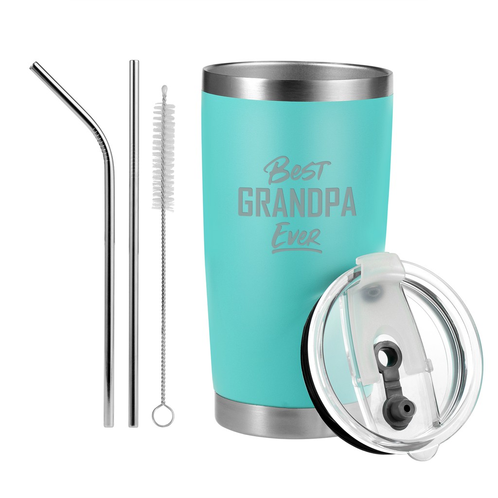 Treeweto Best Grandpa Ever 20 Ounce Engraved Black Stainless Steel Insulated Travel Mug Birthday Cup For Grandpa Wine Tumbler Grandfather Shopee Malaysia