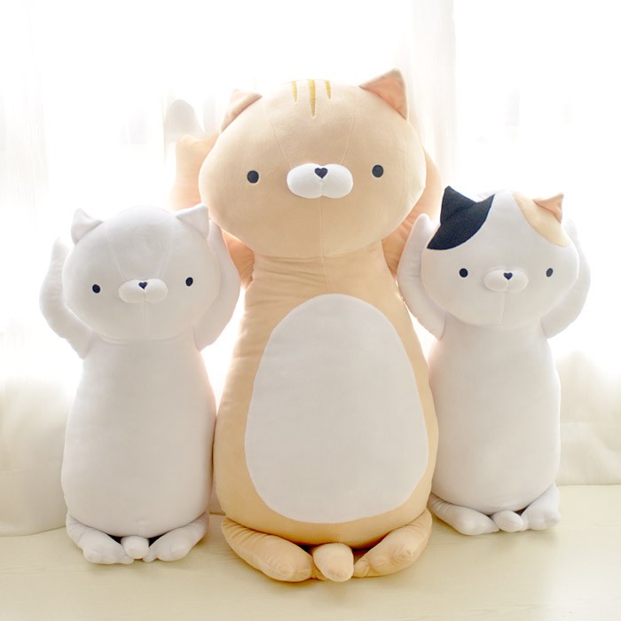 japanese cat plush pillow