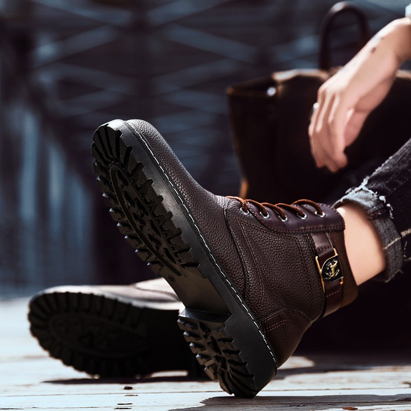 vintage round head martin boots