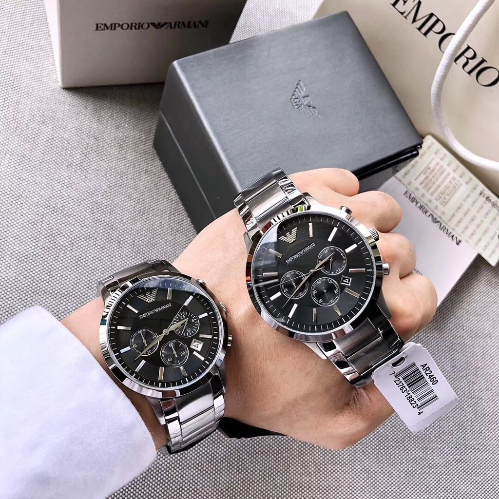 Emporio Armani Ar2434 Classic Men S Watch Stainless Steel 43mm Ar2460 46mm Shopee Malaysia