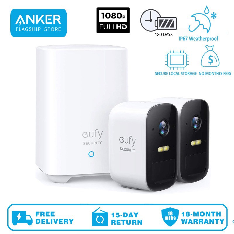 Anker T81 T8113 Eufy Security Eufycam 2c 2 Cam Kit Wireless Home Security System With 180 Day Battery Life Shopee Malaysia