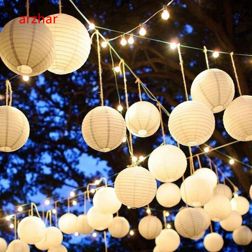 white ball lanterns