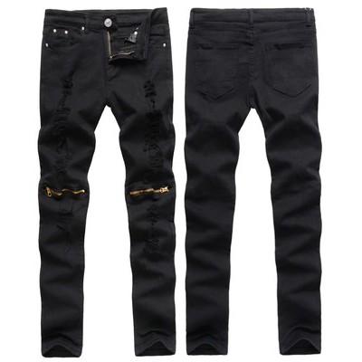mens black skinny jeans with zippers
