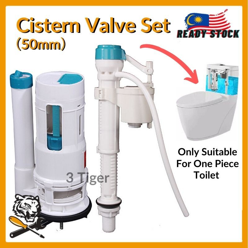 Cistern Valve Set With Adjustable Syphon Valve For Toilet Cistern Water ...