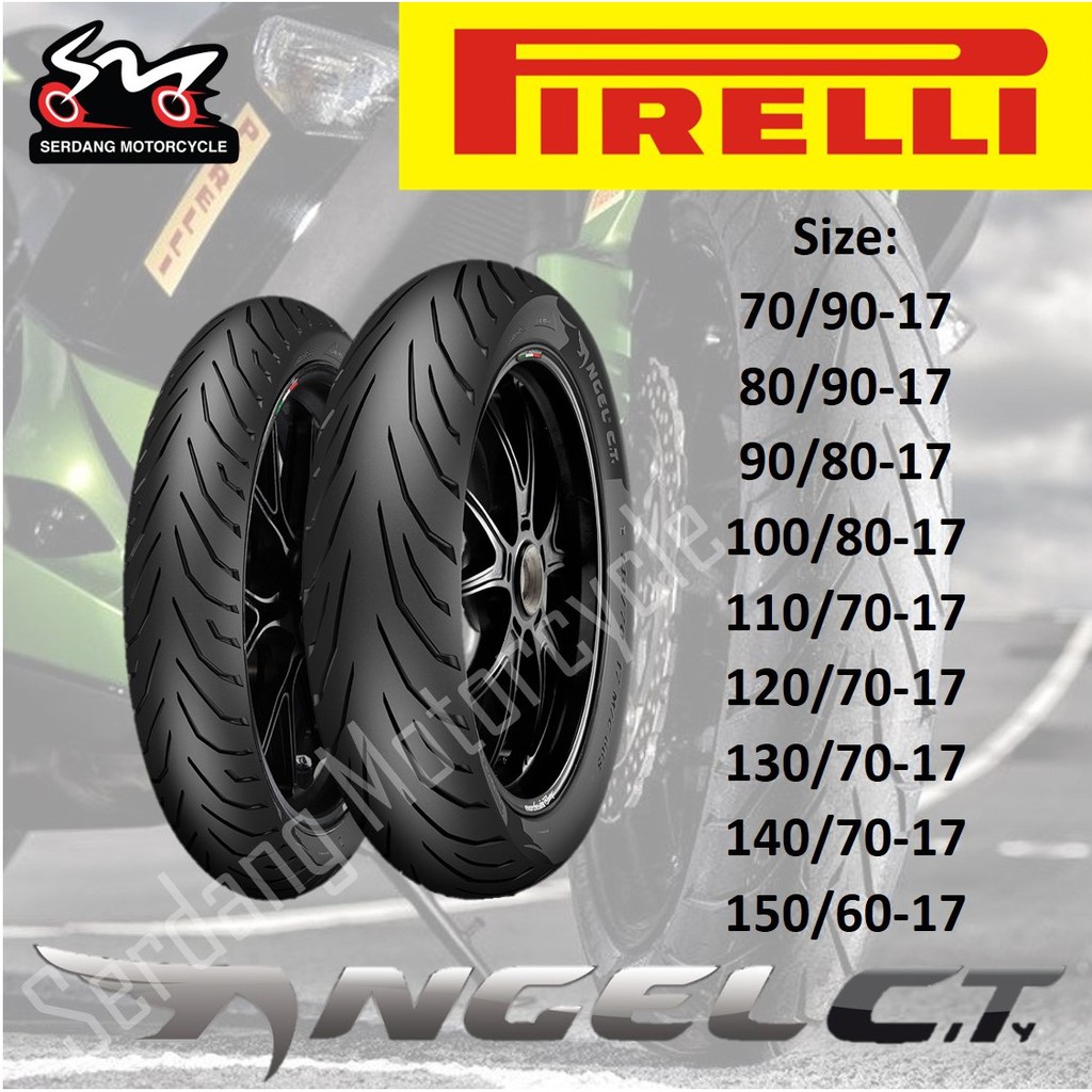 PIRELLI Angel CiTy CT Tubeless Tyre Tire Tayar Motorcycle 70/90 80/90