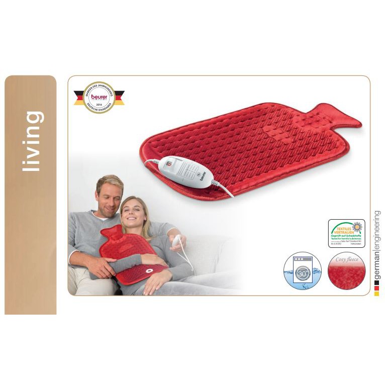 (Original) Beurer HK44 Electronic Heating Pad (Heat Pad) in traditional hotwater bottle design