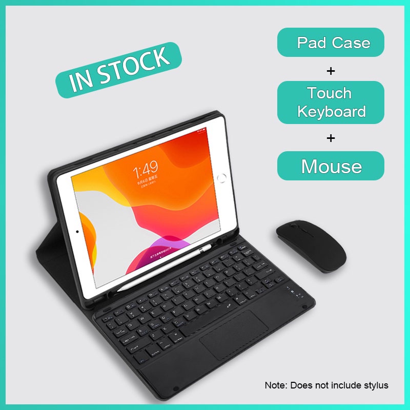 Touchpad Keyboard Mouse Compatible For iPad Wireless Bluetooth Keyboard Ultra Thin Keyboard Cover With Pen Slot Holder