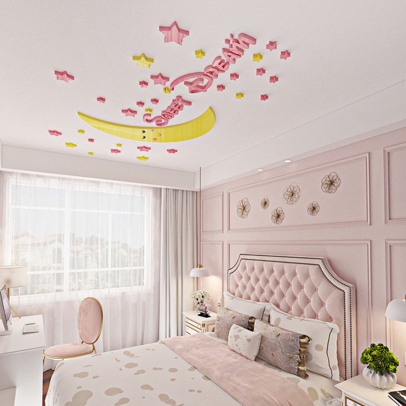 Children S Room Ceiling Stickers Bedroom Bedside Arrangement Ceiling Stickers Room Decorations Stars Acrylic Wall Sticke
