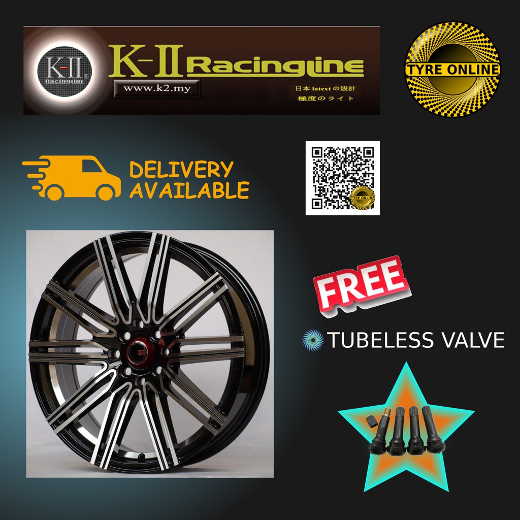 Buy 1pc New K Ii Racingline Sport Rim Sline01 Ibkp 17 Inch Myvi Wira Waja Vios Yaris City Jazz Online Delivery Pos Post Ship Seetracker Malaysia