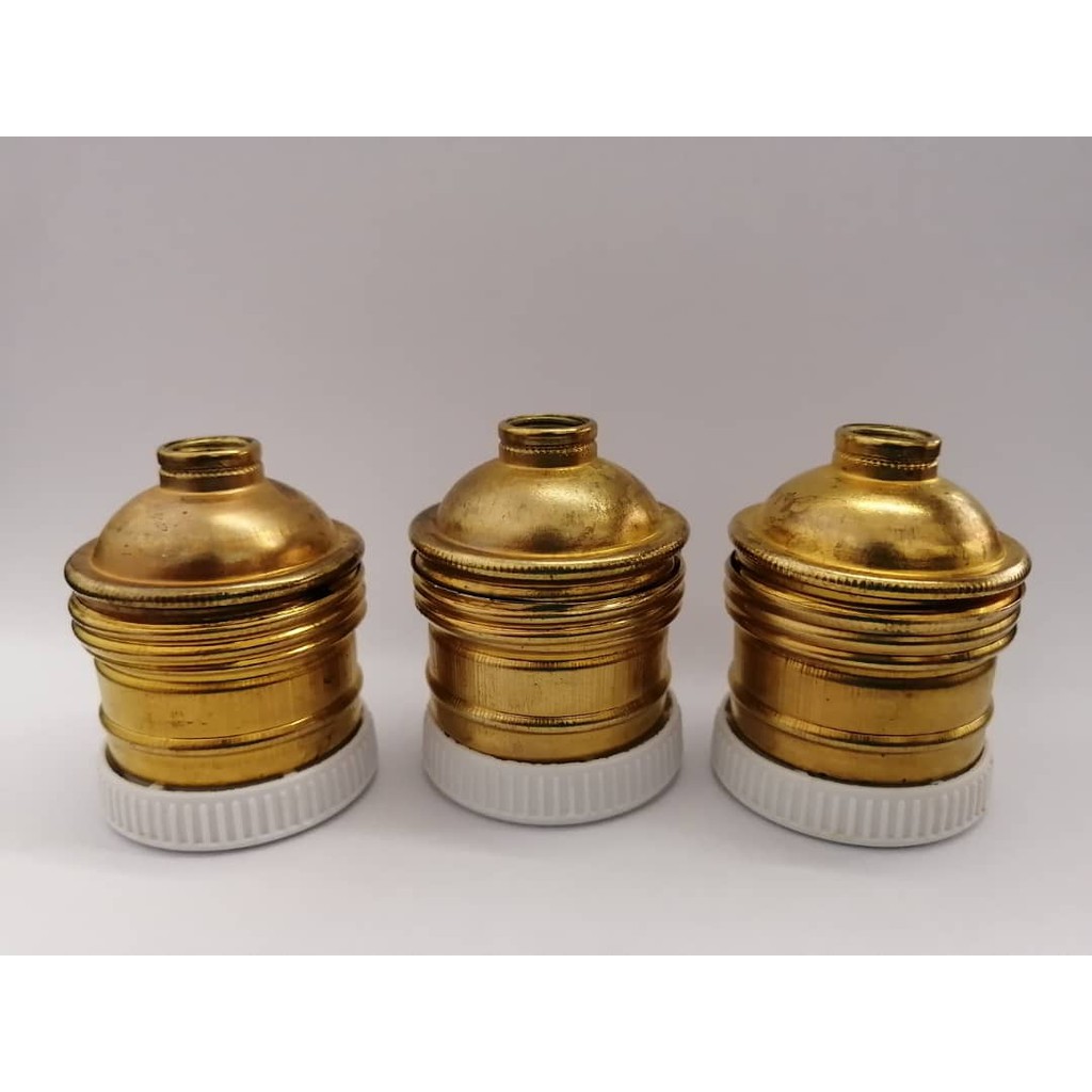 E27/ E14 BRASS LAMP HOLDER (GOLD) (SCREW TYPE)