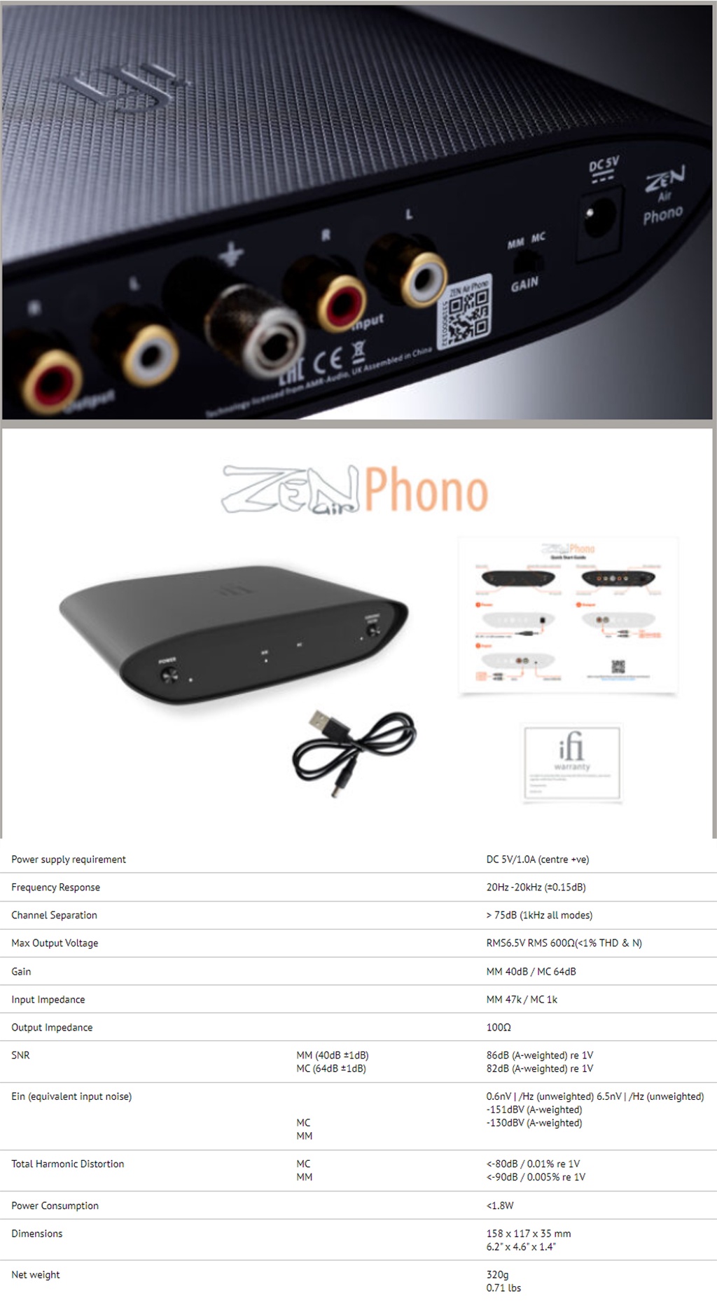 iFi Zen Air Phono External Turntable Preamplifier Phono preamp