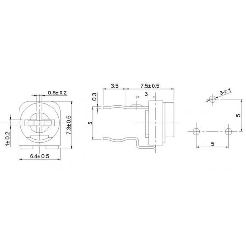 Preset Potentiometer Trimpot Pinout, Specs Datasheet, 56 OFF