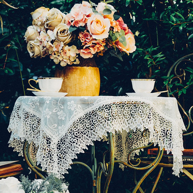 6 6 Sale Premium Coffee Table Side Table Cloth Square Round Table Cloth Lace Embroidered European Idyllic Style Shopee Malaysia