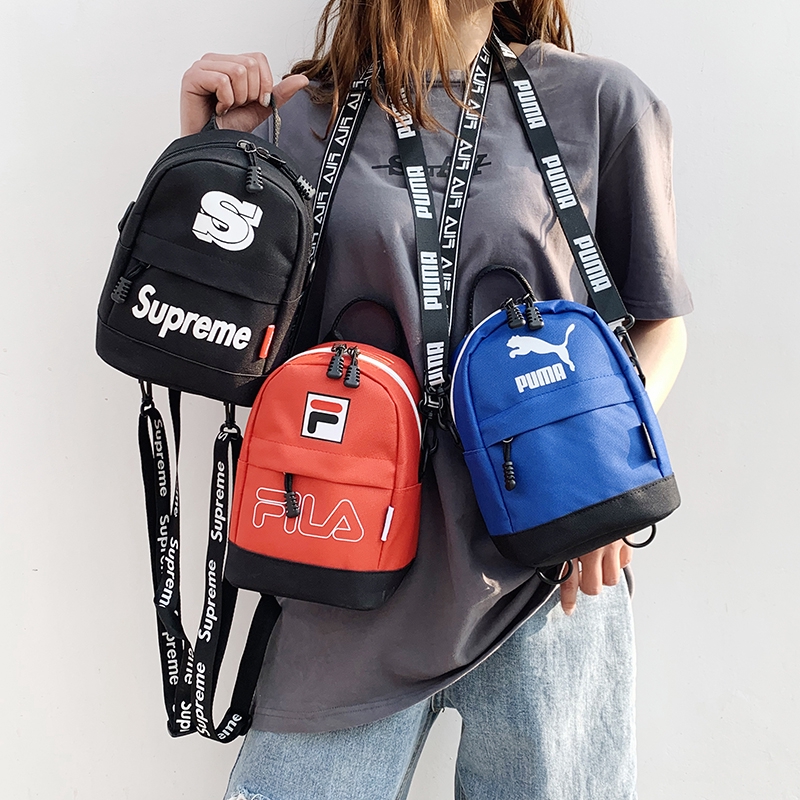 supreme backpack girl