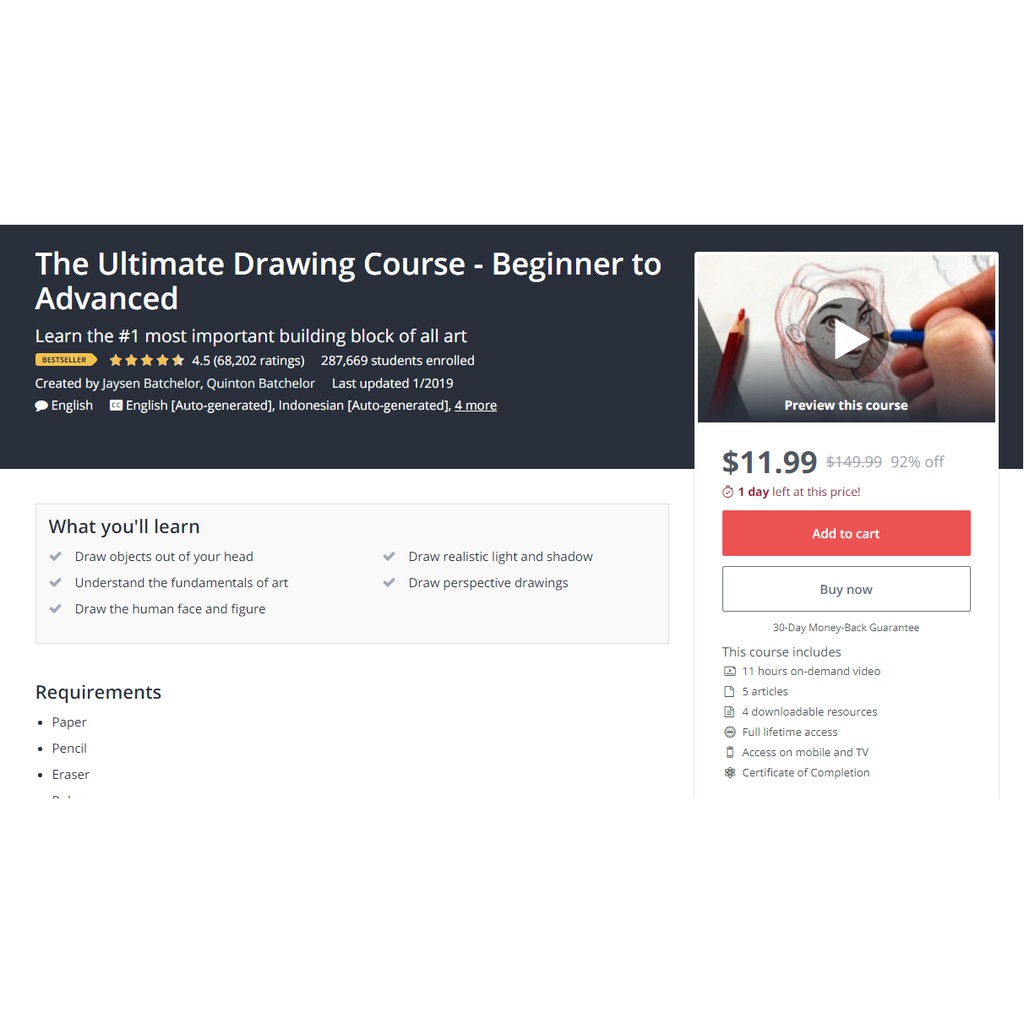 Featured image of post The Ultimate Drawing Course - Beginner To Advanced Google Drive - This course will take you from having little data in digital portray and drawing to creating superior artwork and having a deep understanding of drawing fundamentals.