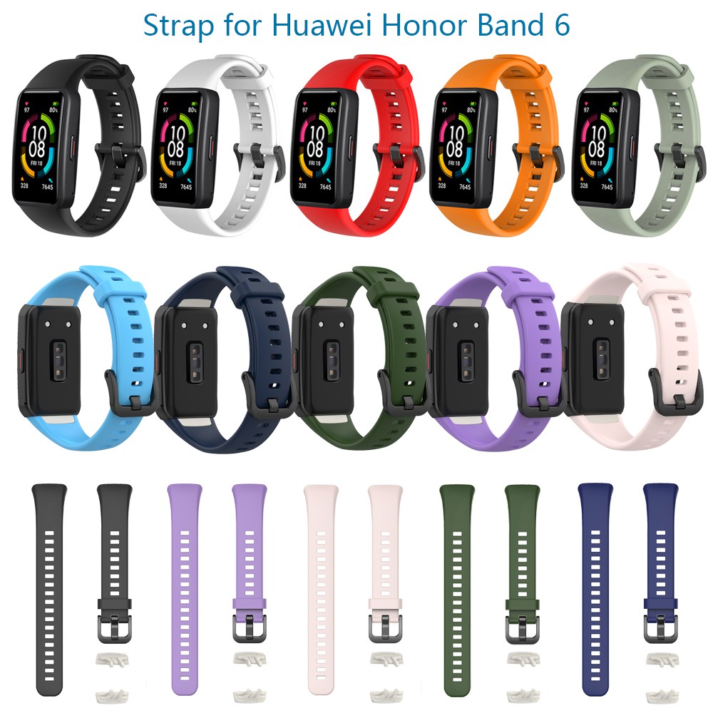 Silicone Strap for Huawei Band 6 / Honor Band 6 Watch Band Strap ...