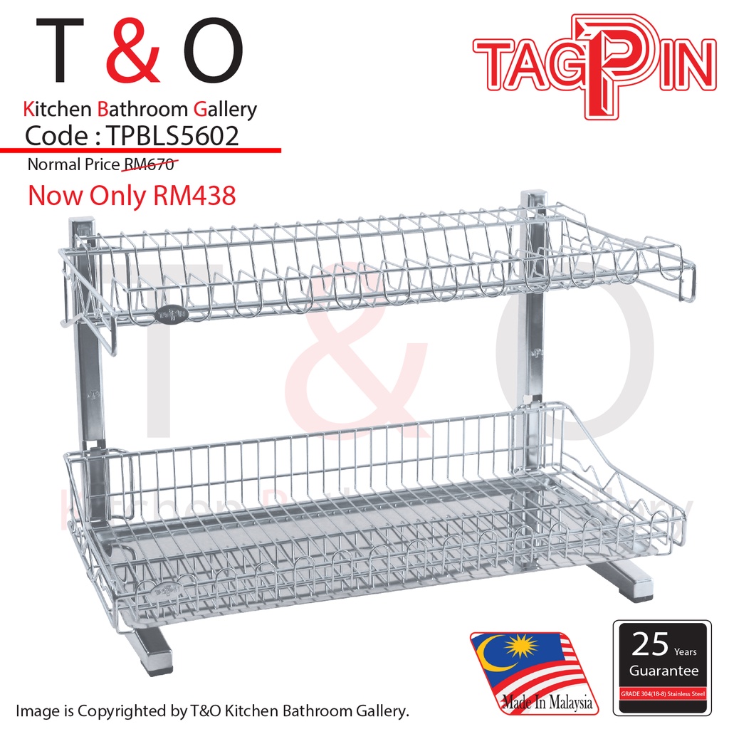 tagpin-two-tier-diy-dish-rack-grade-304-18-8-stainless-steel