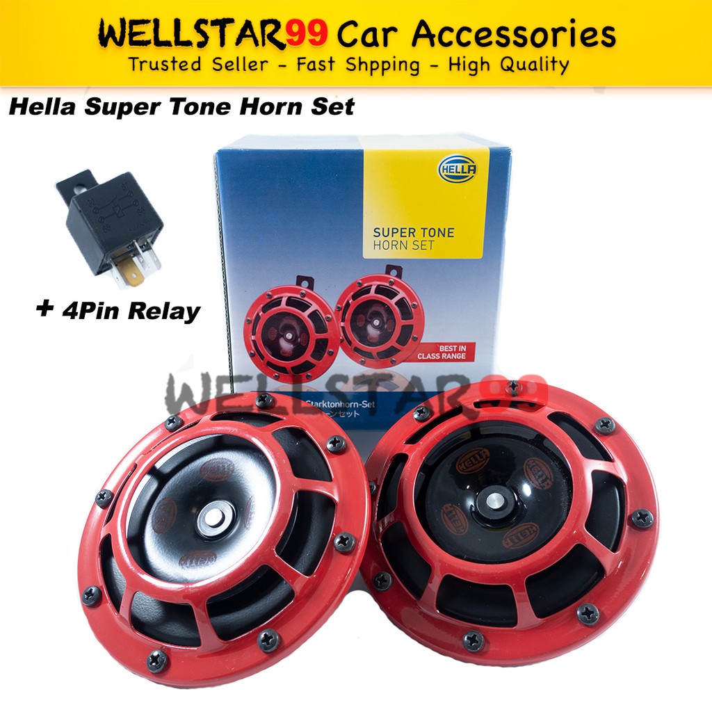 HELLA Super Tone Horn Set With 4 Pin Relay Shopee Malaysia